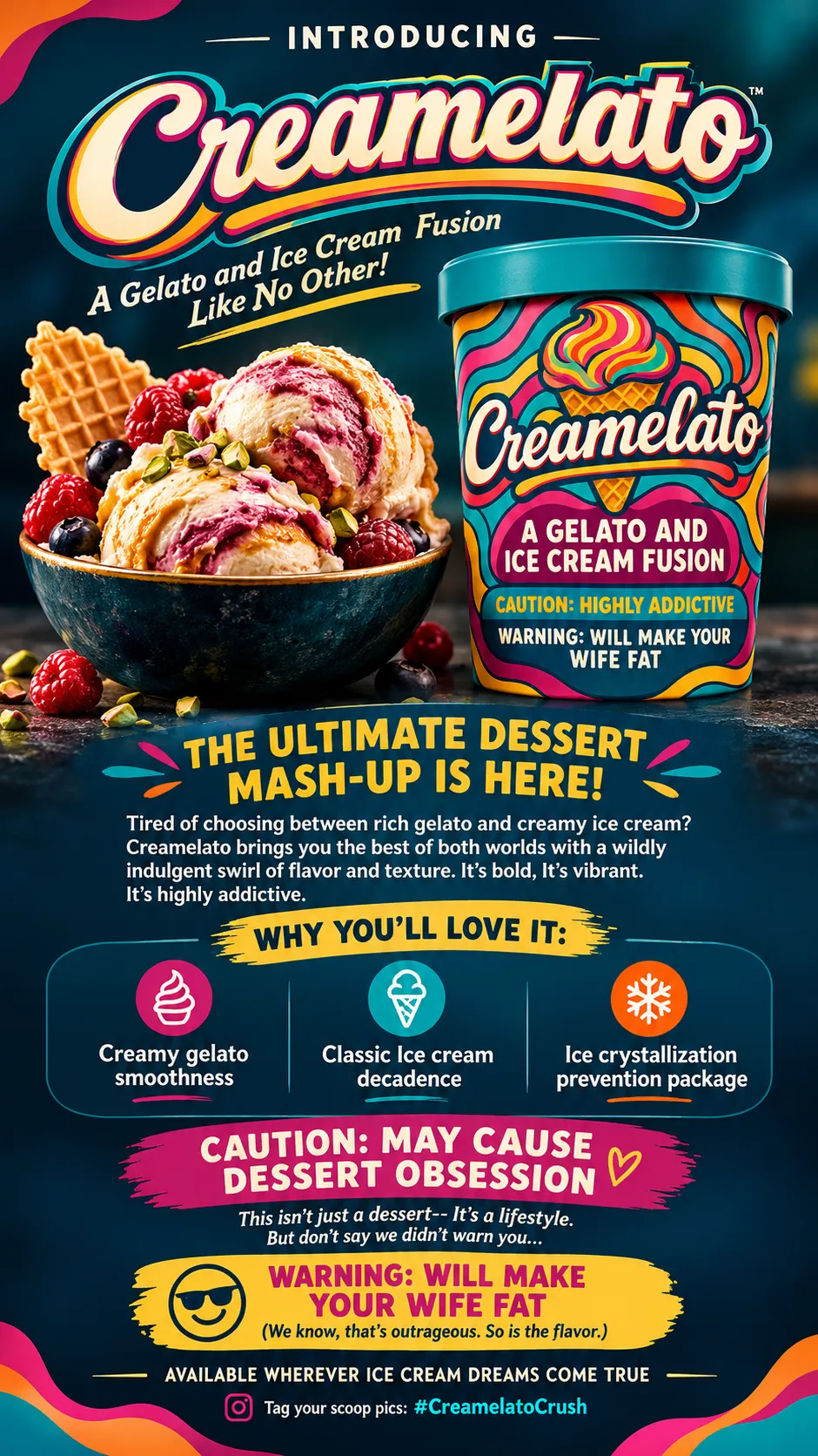 Creamelato - A Gelato and Ice Cream Fusion Like No Other!